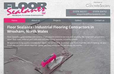 Floor Sealants website design